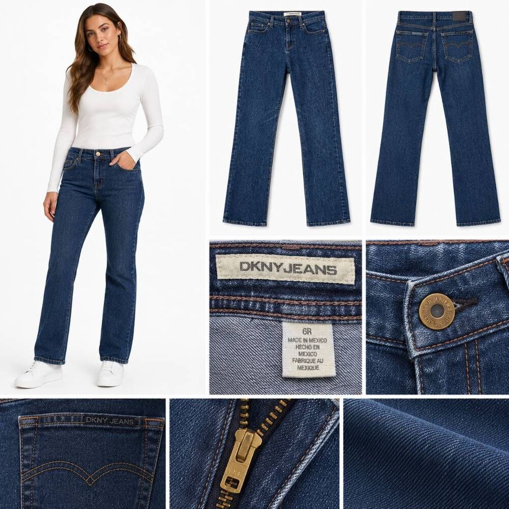DKNY Jeans Bootcut 6R Medium Wash Stretch